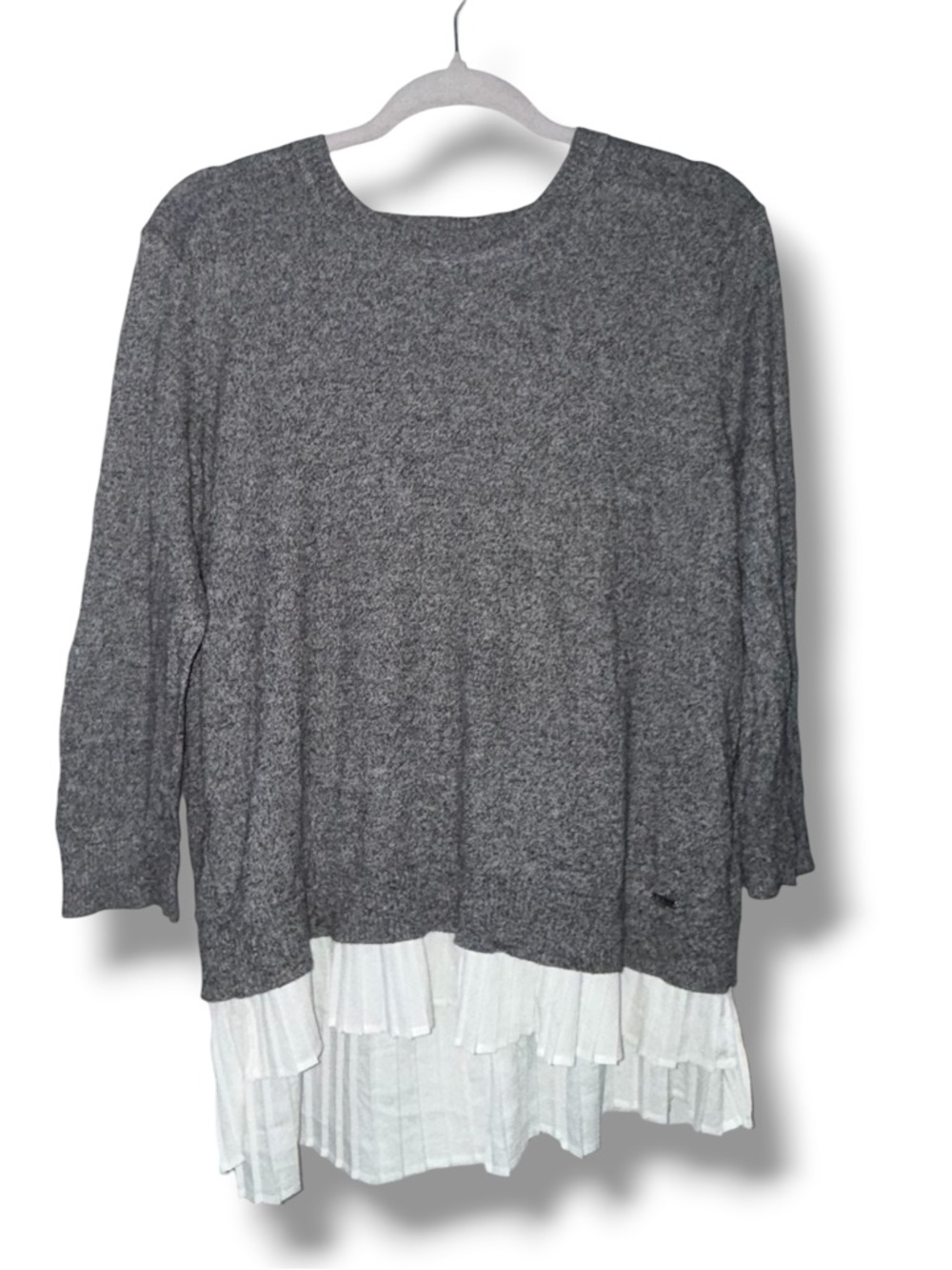 Calvin Klein marled split back layered sweater
